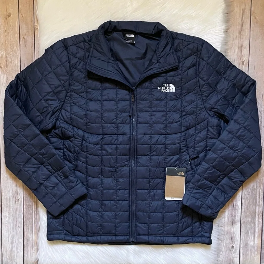 The North Face Men’s ThermoBall Eco Navy Jacket - Picture 1 of 9